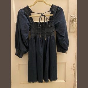 NWT free people denim mini dress XS